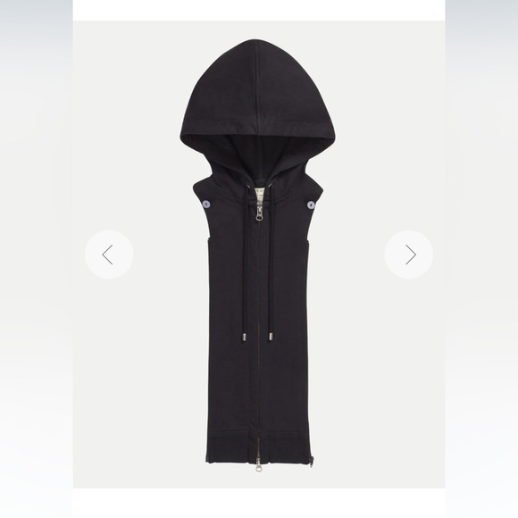 $248 NWT Veronica Beard Hoodie Black Dickey Jacket insert dual zip sz 16-24 - Picture 1 of 15